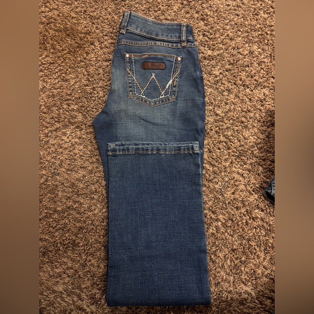 Wrangler Women's Dark Blue Boot Cut Jeans, worn once